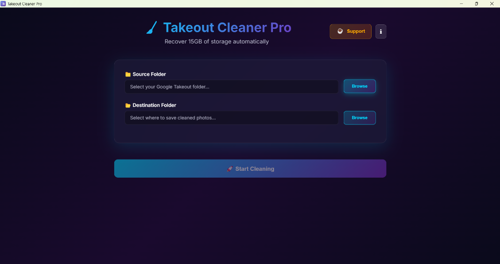 Takeout Cleaner Pro | Recover 15GB of Storage Automatically